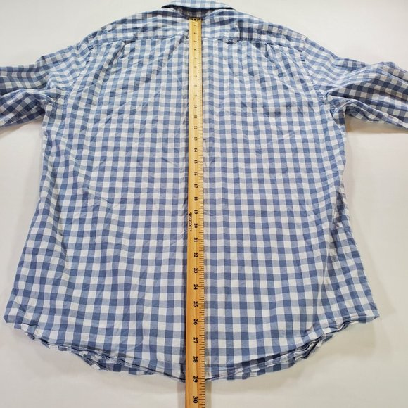 J Crew Flex Shirt Men Large Gray Gingham Slim Fit Stretch Casual Button Down - Picture 12 of 14